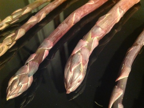 my asparagus is purple.