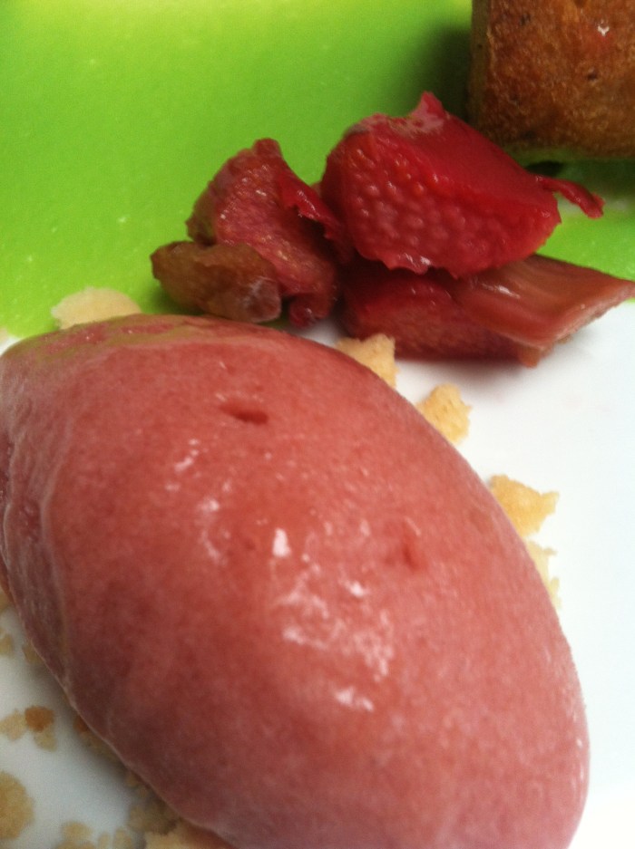 The rhubarb sorbet at Chicago's Sprout.